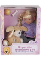 Boneca 33cm Com Animal de Estima��o Interativa 15cm