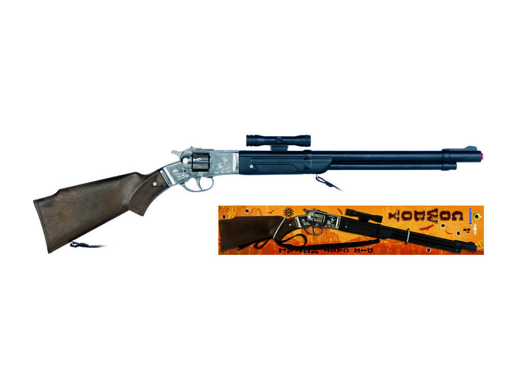 Pistola policia 8 tiros fulminantes Metal Gonher Dimensiones: 19,5 x 13 cm  : : Juguetes y juegos