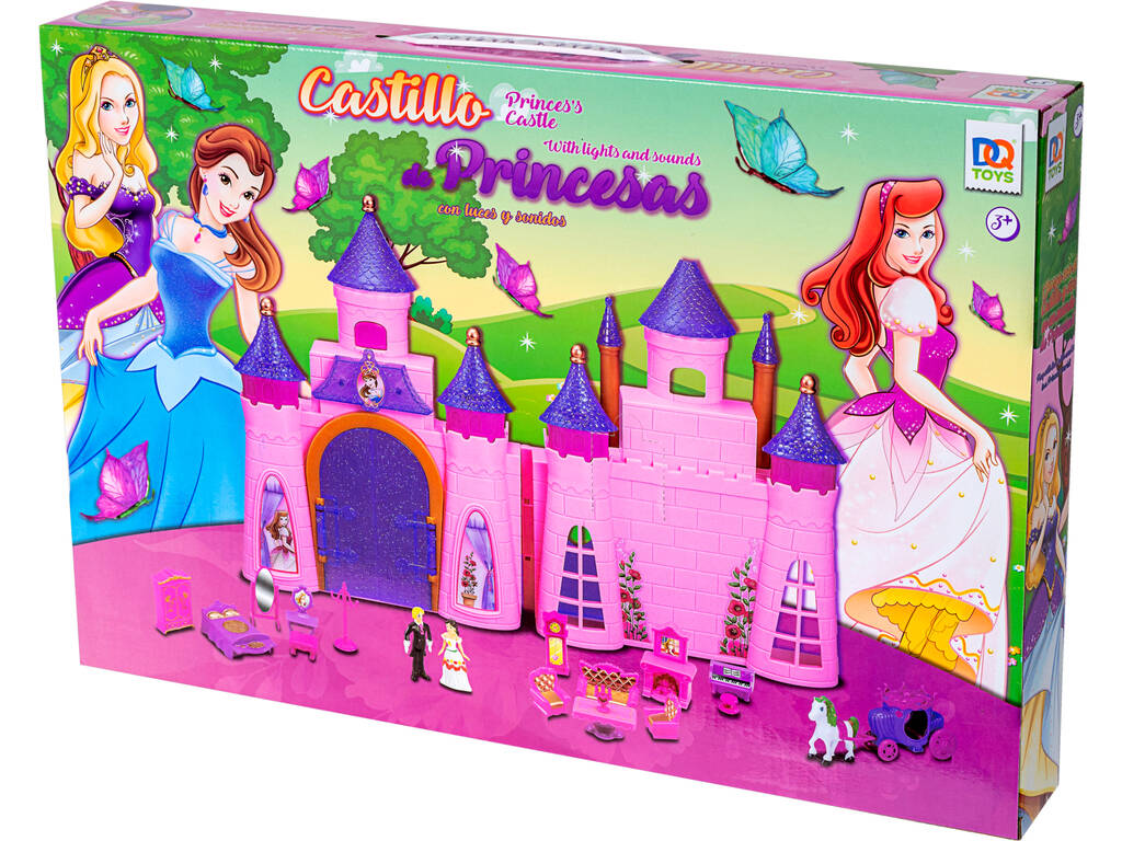 Castillo de Princesas Con Luces Sonidos y Accesorios 24x33x5cm
