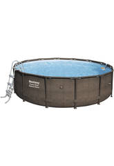 Piscina Desmontable Power Steel Rattan 427x107 Cm Bestway 56664 