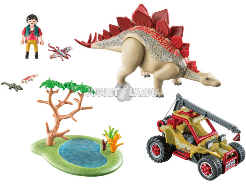 Playmobil The Explorers Veicoli degli Explorers e Stegosauro 9432