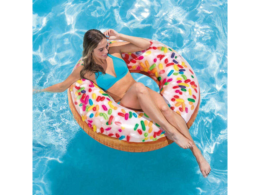 Ciambella Gonfiabile Stampa Realistica 114 cm Donut da piscina Intex 56263