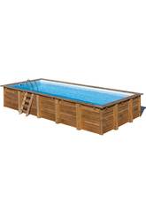 Piscina Rectangular Madera Cardamon 1200x400x146 Cm. Gre 788033