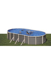 Piscina Ovalada Imitación Ratán 670x370x135 Cm Gre Kitprov670h