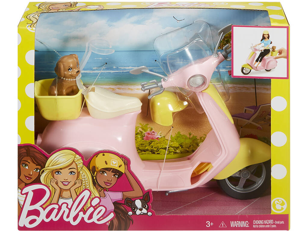 Barbie Motorrad mit Maskottchen MattFRP56