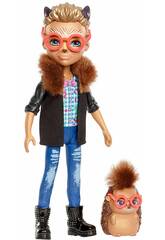 Enchantimals Mu�eco Hixby y Mascota erizo Pointer Mattel FJJ22