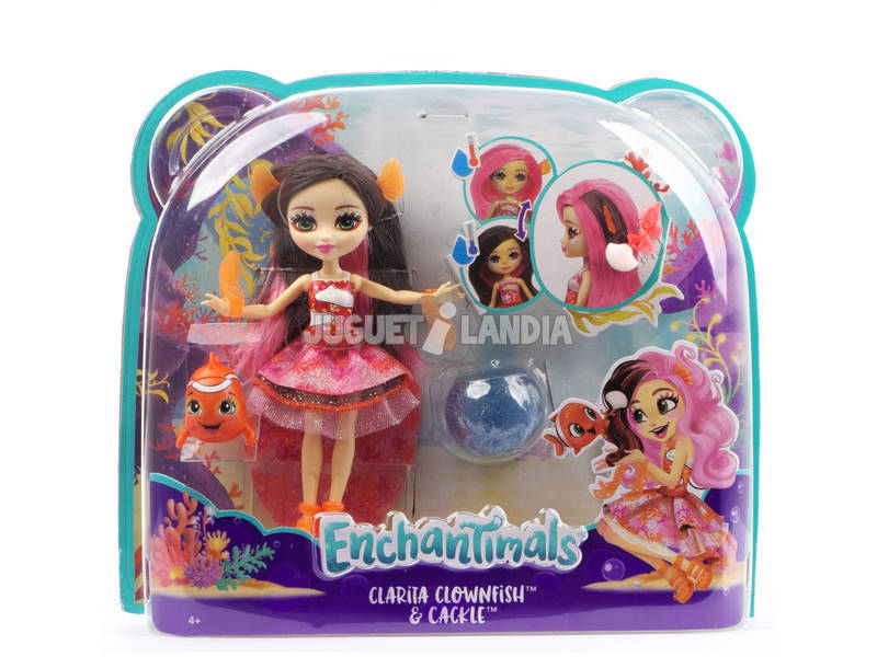 Encantimals Clarita Clownfish Boneca Com Mattel Cackle FKV56