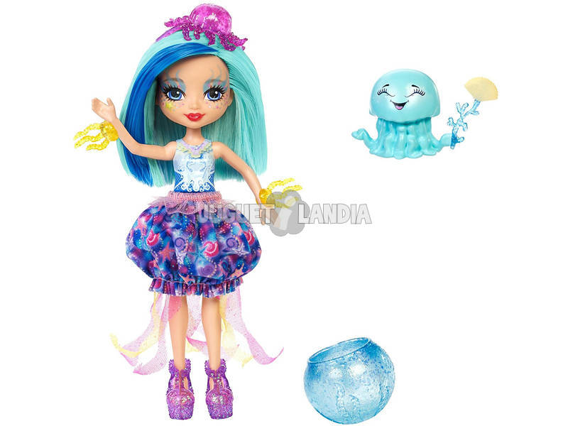 Enchantimals Jessa la Medusa Cambia Colore e Cucciolo del Mare Mattel FKV57