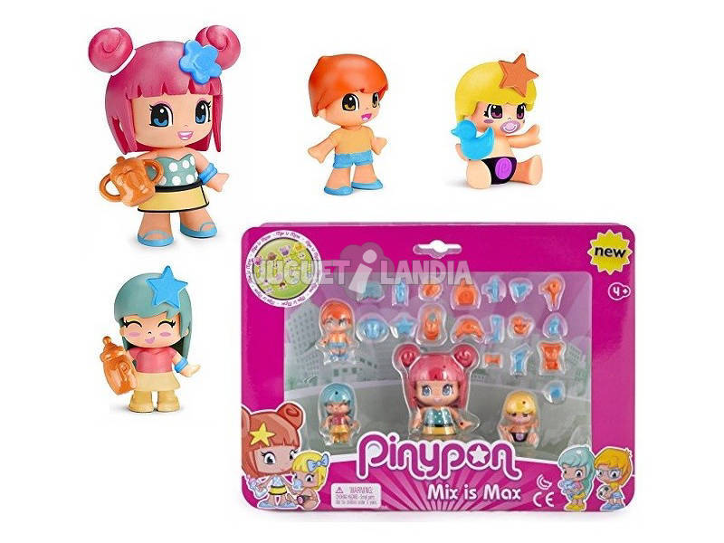 Pinypon Bebes y Figuras Famosa Pack 4 700014101