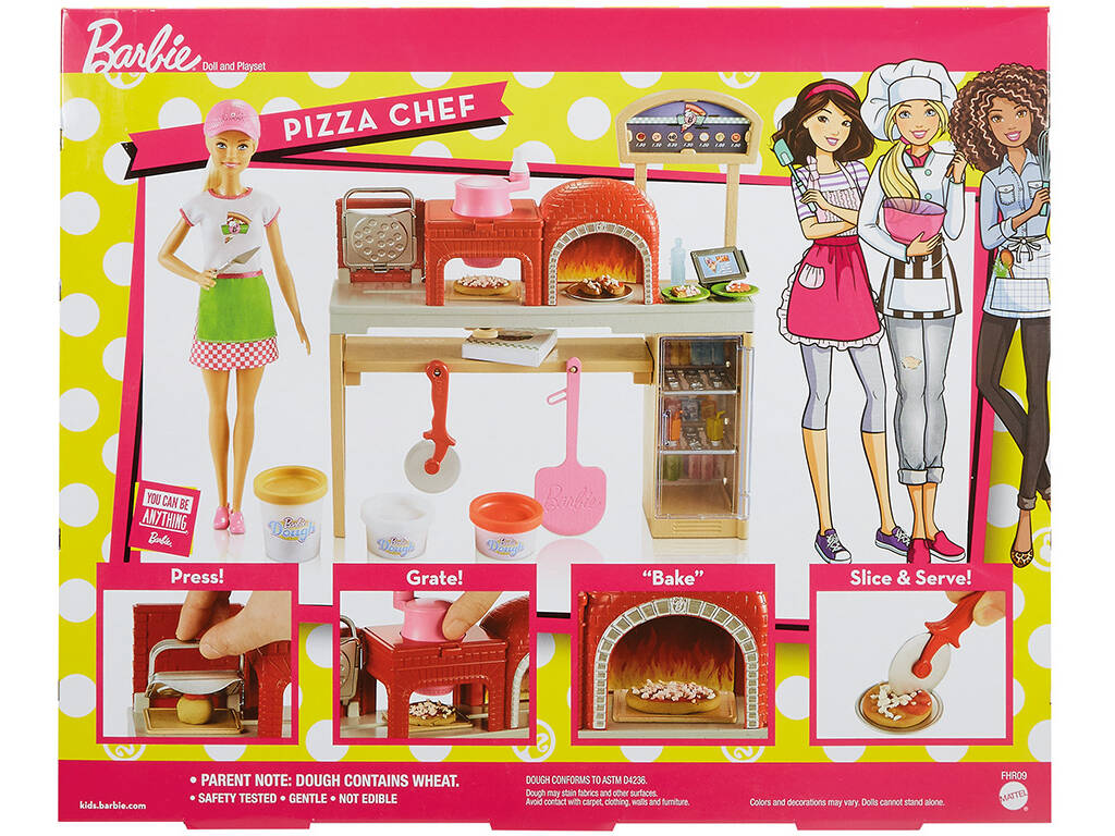 Barbie Cooking e Baking Pizza baeckerin bambola e gioco Set con plastilina Mattel FHR09