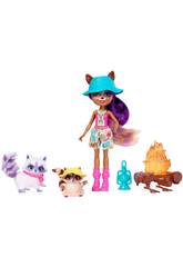 Enchantimals Mu�eca Vamos De Acampada con Mapaches Mattel FJJ29