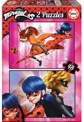 Puzzle 2x48 Miraculous Ladybug