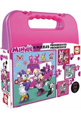 Puzzle progressive Minnie 12-16-20-25 mit Koffer