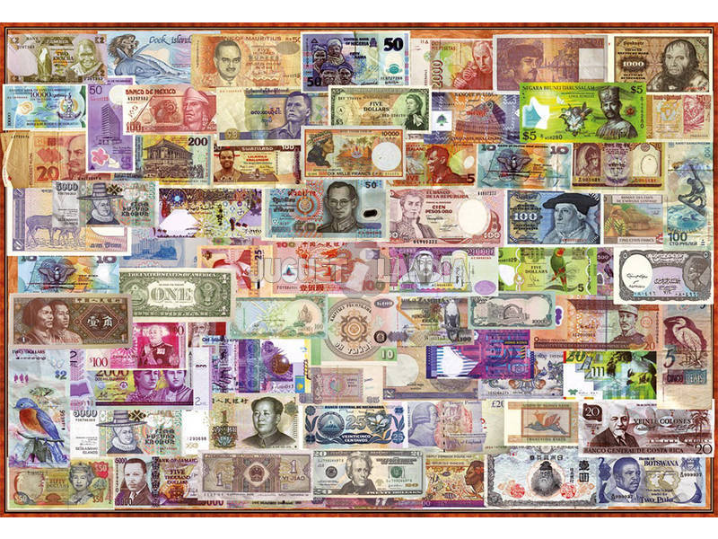 Puzzle 1000 Banconote nel Mondo Educa 17659