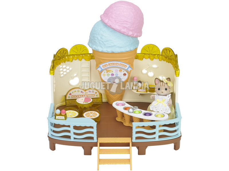 Sylvanian famílias Ice Cream Shop na época da praia para imaginar 5228