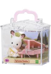  Sylvanian Families Beb� in Cofanetto - Coniglio Cioccolato con Pianoforte 5202
