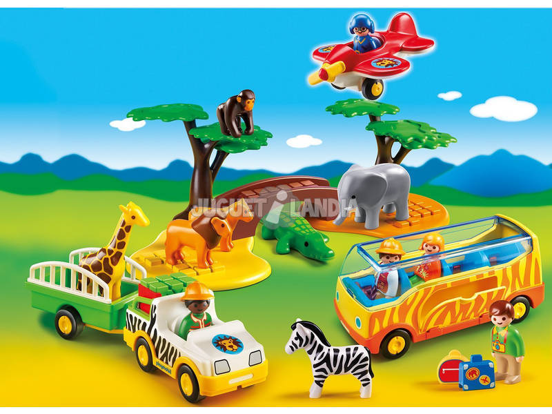 Playmobil 5047 - Cofanetto animali della savana con guardiano e turisti