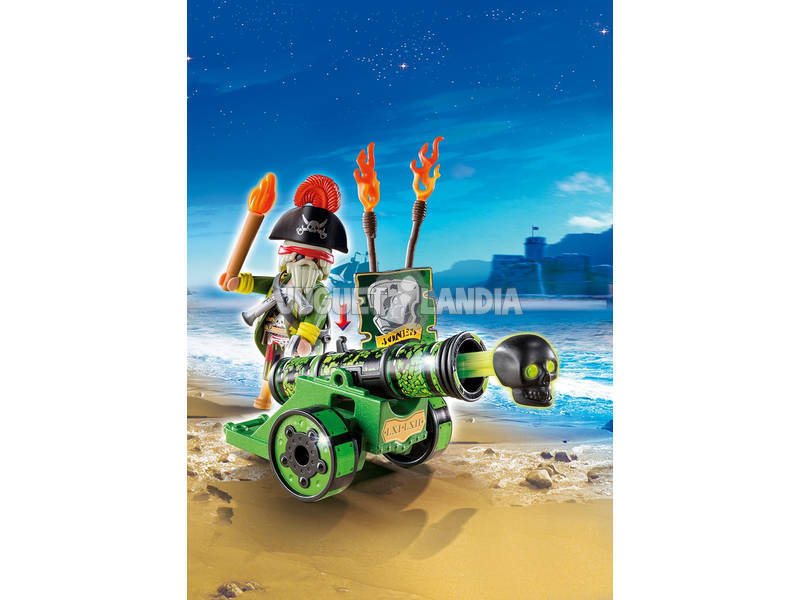 Playmobil Capitaine Pirate avec Canon Vert Interactif