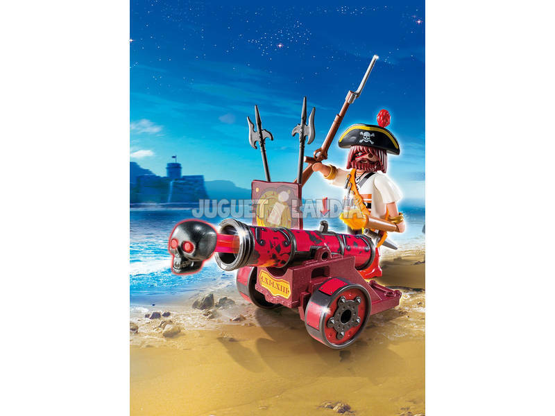 Playmobil Cañon Interactivo Rojo con Pirata