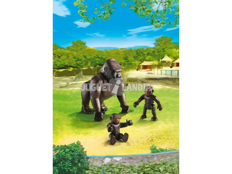 Playmobil Gorille Avec Ses Bébés
