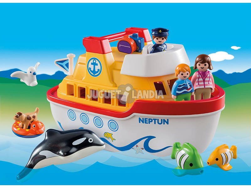 Playmobil Tragettp con Bimbi e Animali marini