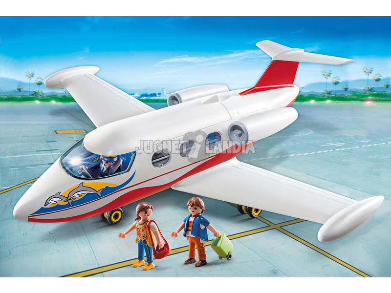 Playmobil Avion avec Pilote et Touristes