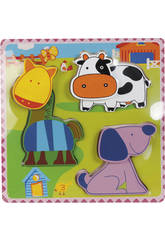 Puzzle en Bois Animaux de La Ferme