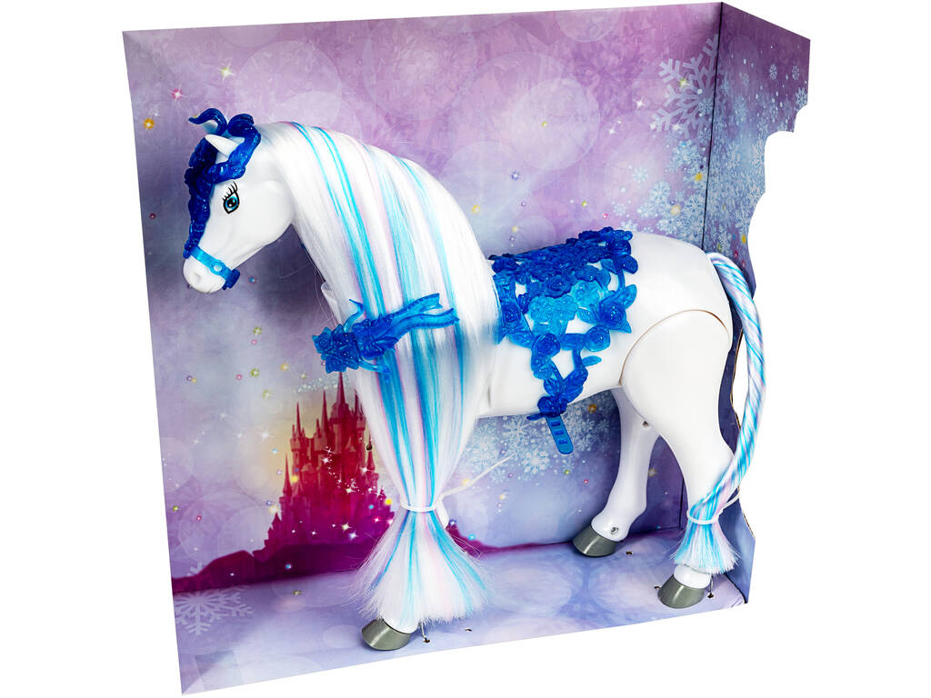 Magisches blaues Pferd mit Tönen