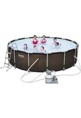 Piscina Rattan Frame Depuradora De Arena 427x107 Cm Bestway 56650