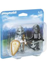 Playmobil Chevalier Noir et Chevalier d'Argent 6847