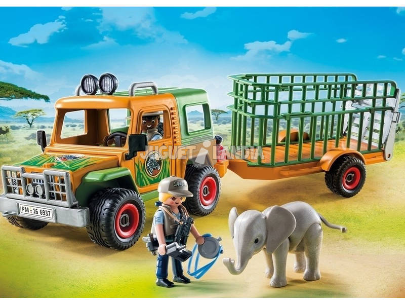 Playmobil Jeep con Rimorchio con Elefante 6937 