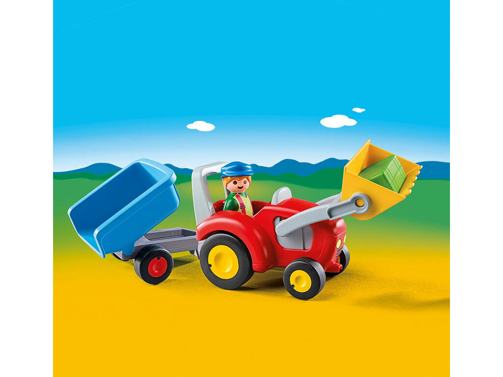 Playmobil 1,2,3 Tractor con Remolque 6964