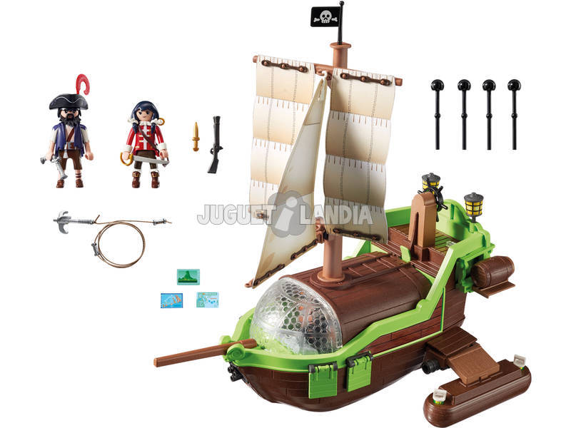 Playmobil Pirate Ship Chameleon com Ruby 9000
