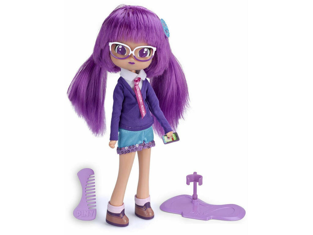 Famosa Piny Hairstyle - Bambola Michelle Con Capelli Lunghi Da Pettinare, Accessori, Glitter E Pettine Inclusi, Giocattolo Per Bambine Dai 3 Anni In Su