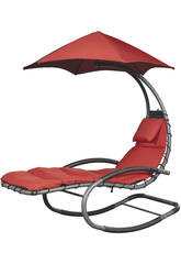 Tumbona Suspendida Nest Swing- Color Rojo Poolstar GD-NESTSW-RG 