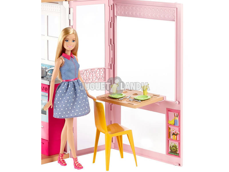 Barbie Casa Dois Andares Barbie HCD48 - Juguetilandia