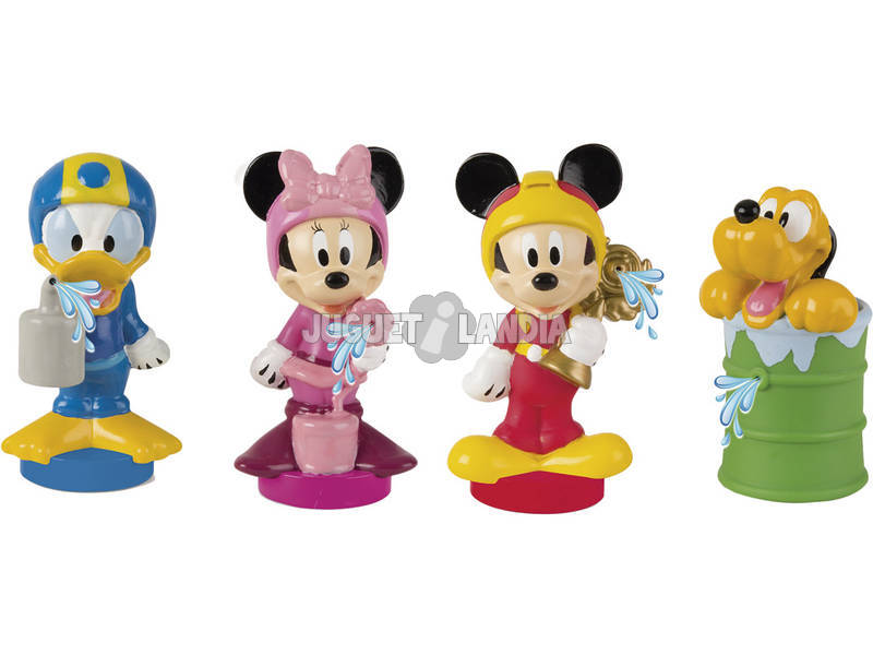 Mickey y Sus Pilotos 4 Figuras de Baño IMC Toys 182776