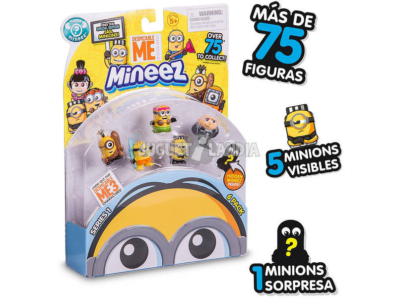 Figurines Minions Pack 6 Unités Giochi Preziosi DEP01002 