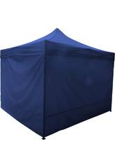 Pareti Laterali del Gazebo Blu 3x3 m 