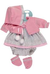 Vestido Muñeca Recién Nacida 42 cm. Chaqueta Punto Berbesa 5104