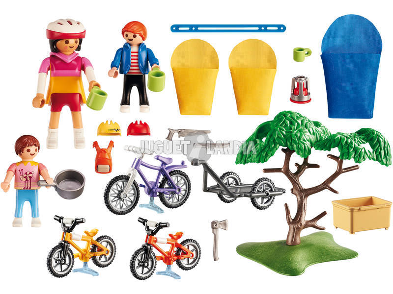 Playmobil Cyclistes avec Vélos et Remorque 6890