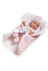 Boneca 33 cm. Elegance Natal Rosa Com Nana