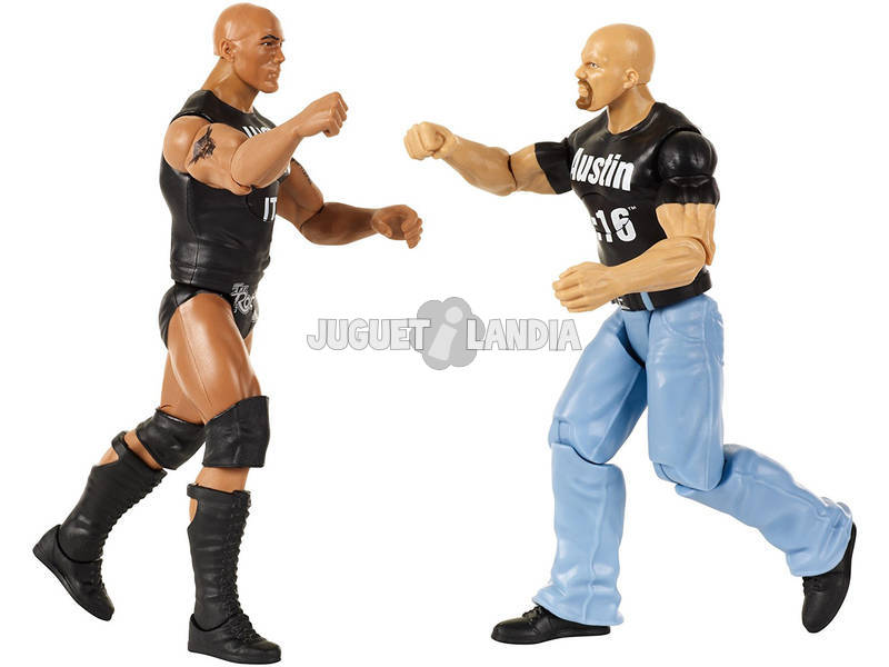WWE Pack 2 Figurines Tough Talkers 15 cm