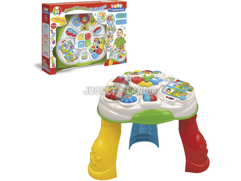 Brinquedo para Bebé Mesa Educativa Multijogos Espanhol e Francês 10 - 36 Meses Clementoni 55199