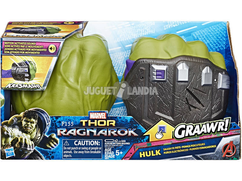 Accesorios Hulk Puños Electronicos Thor Ragnarok Hasbro B9974