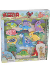 Puzzle Legno Dinosauri 10 pezzi 