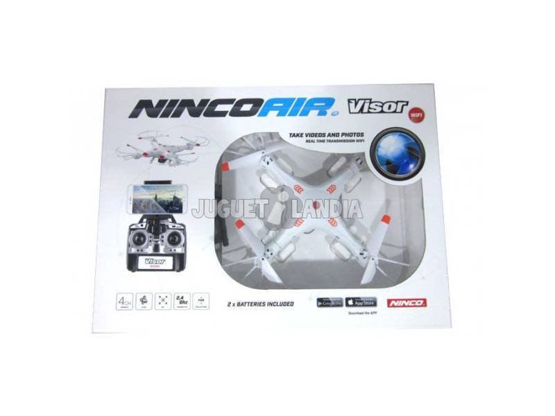 Rádio Controlo Nincoair Drone Visor Wifi Bateria Dupla. Ninco NH90126