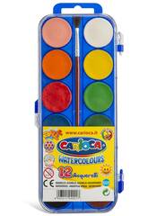 Aquarelles 12 unit�s avec Pinceau Carioca K040