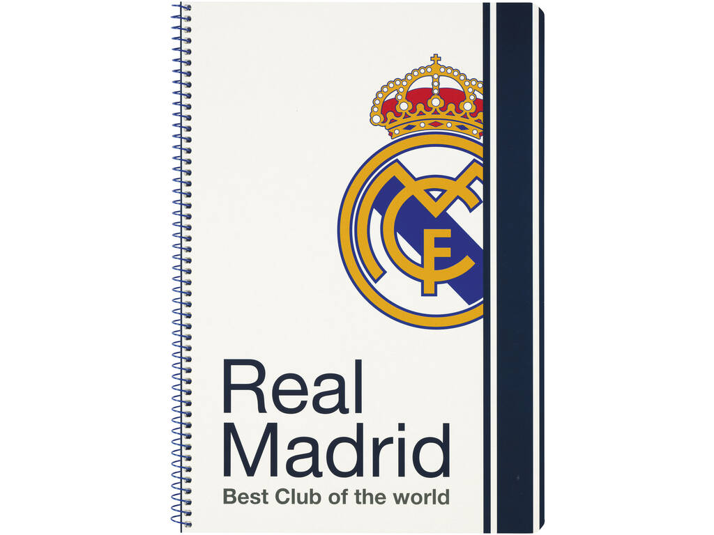 Cahier Couvertures Rigides 80 feuilles Real Madrid Safta 511654066