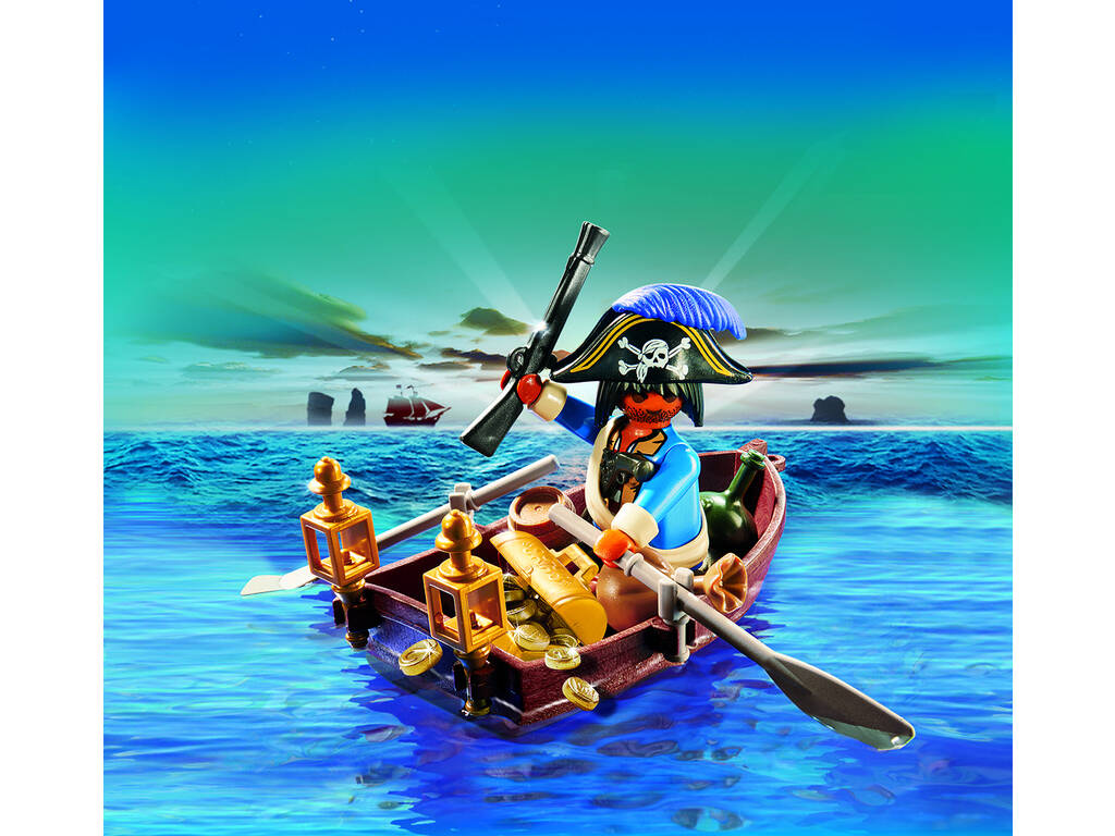 Playmobil Pirat mit Boot